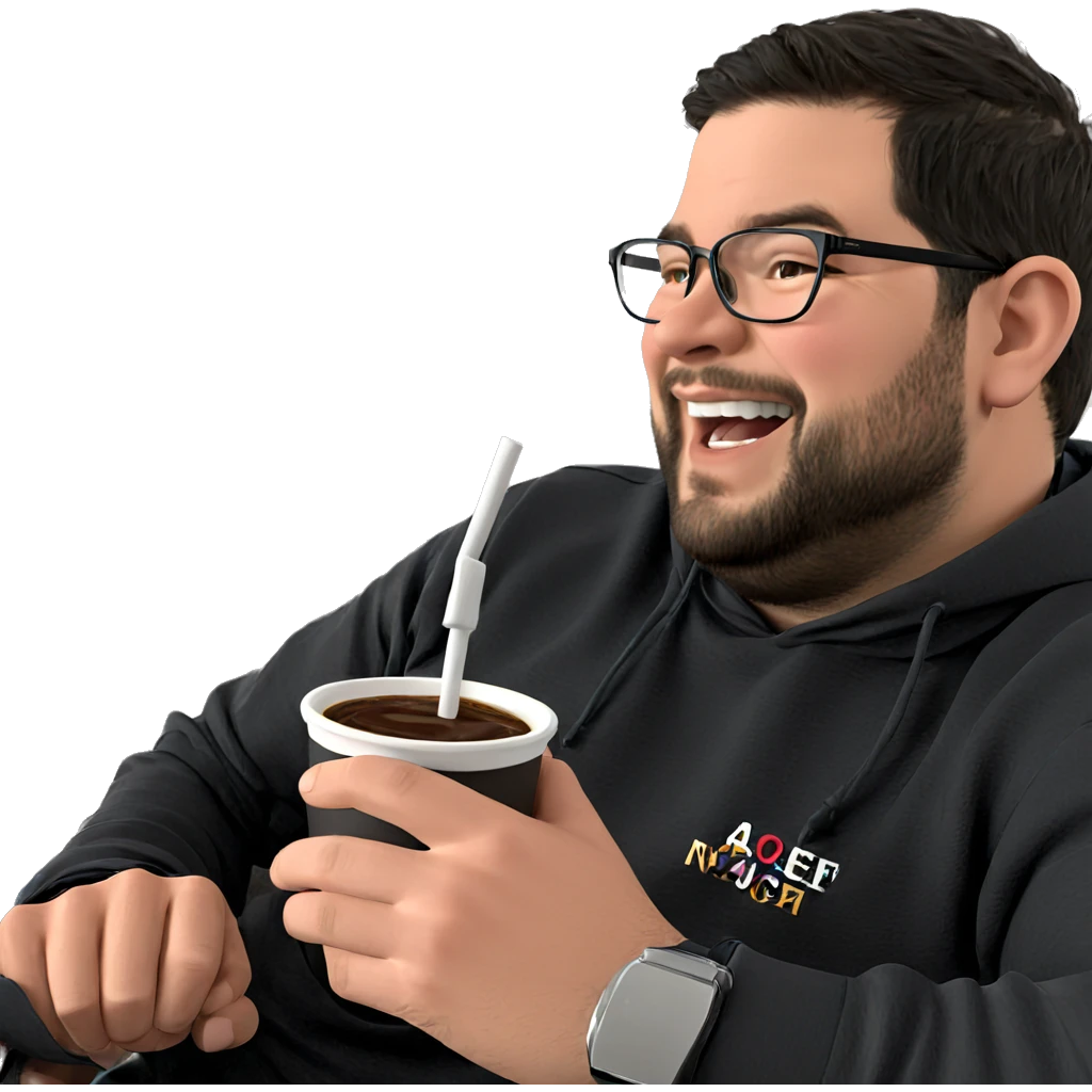 cool guy with a cup emoji