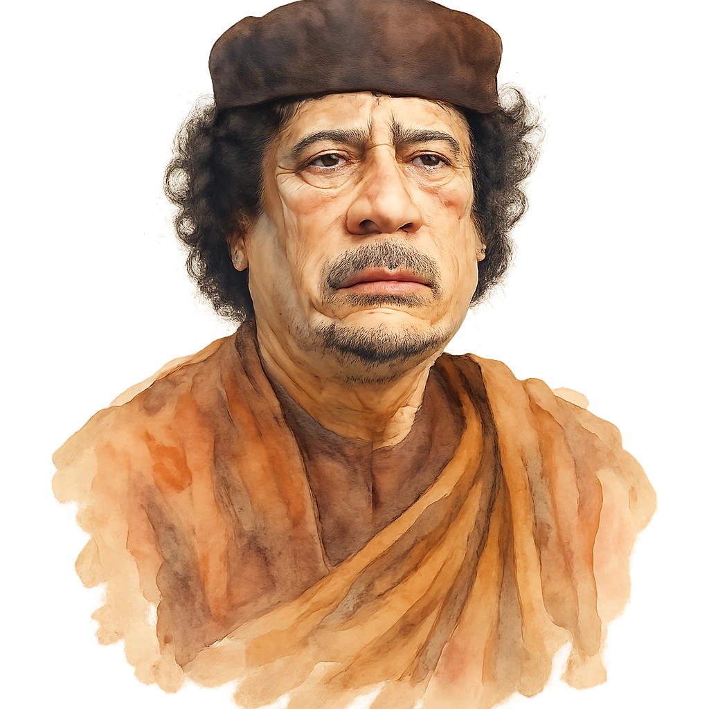 watercolor style Gaddafi emoji