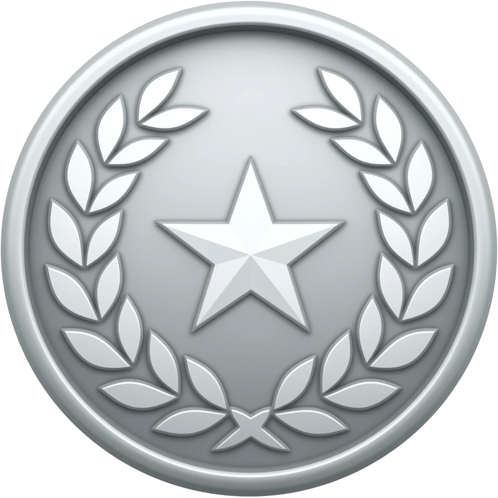 Резная Серебряная наградная монета emoji