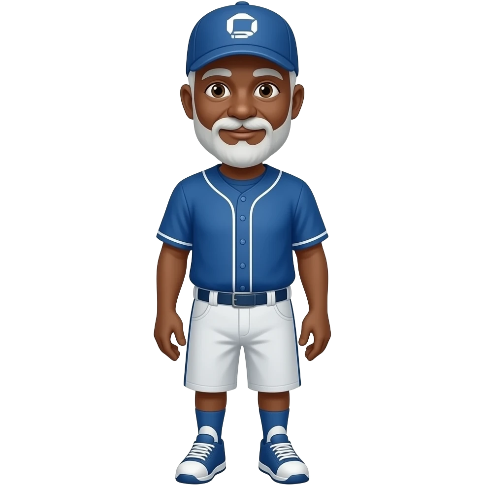 black old uncle whole body with sports hat emoji