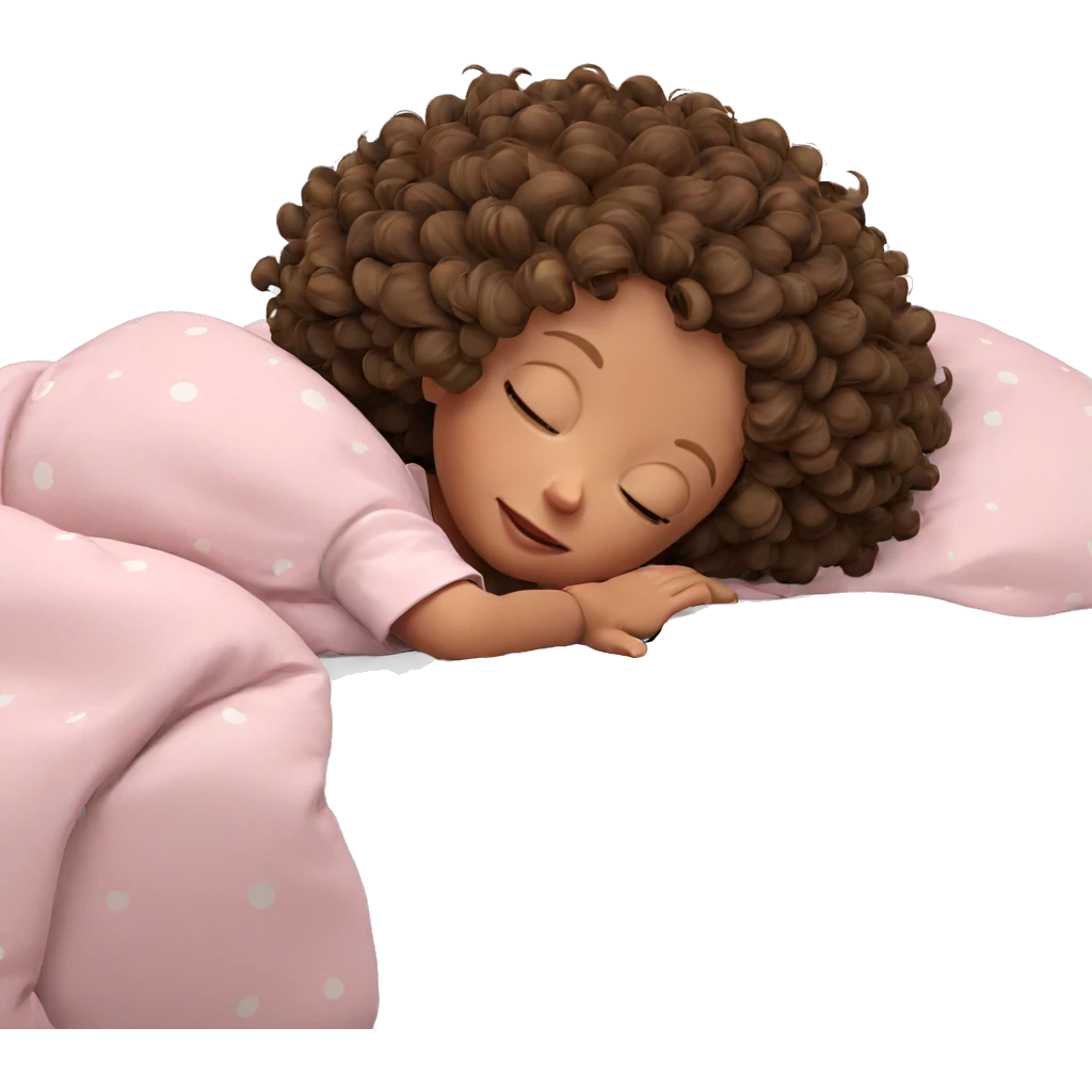 sleeping girl with freckles emoji