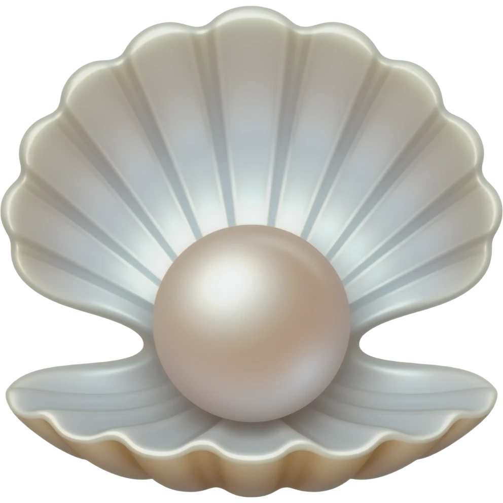 pearl and shiny shell emoji