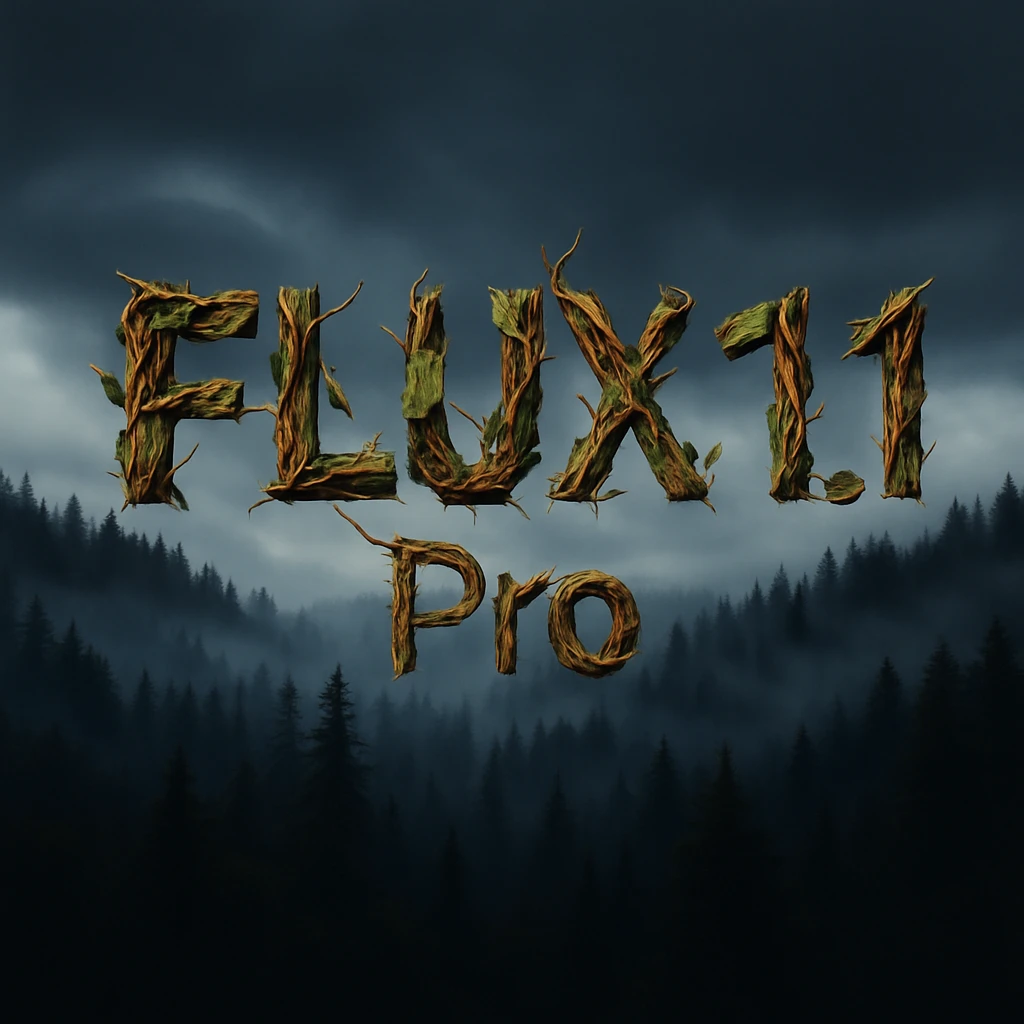 recreate this image but make more readable, remove 1.1 and add "pro", text should be made from leaves and sticks emoji