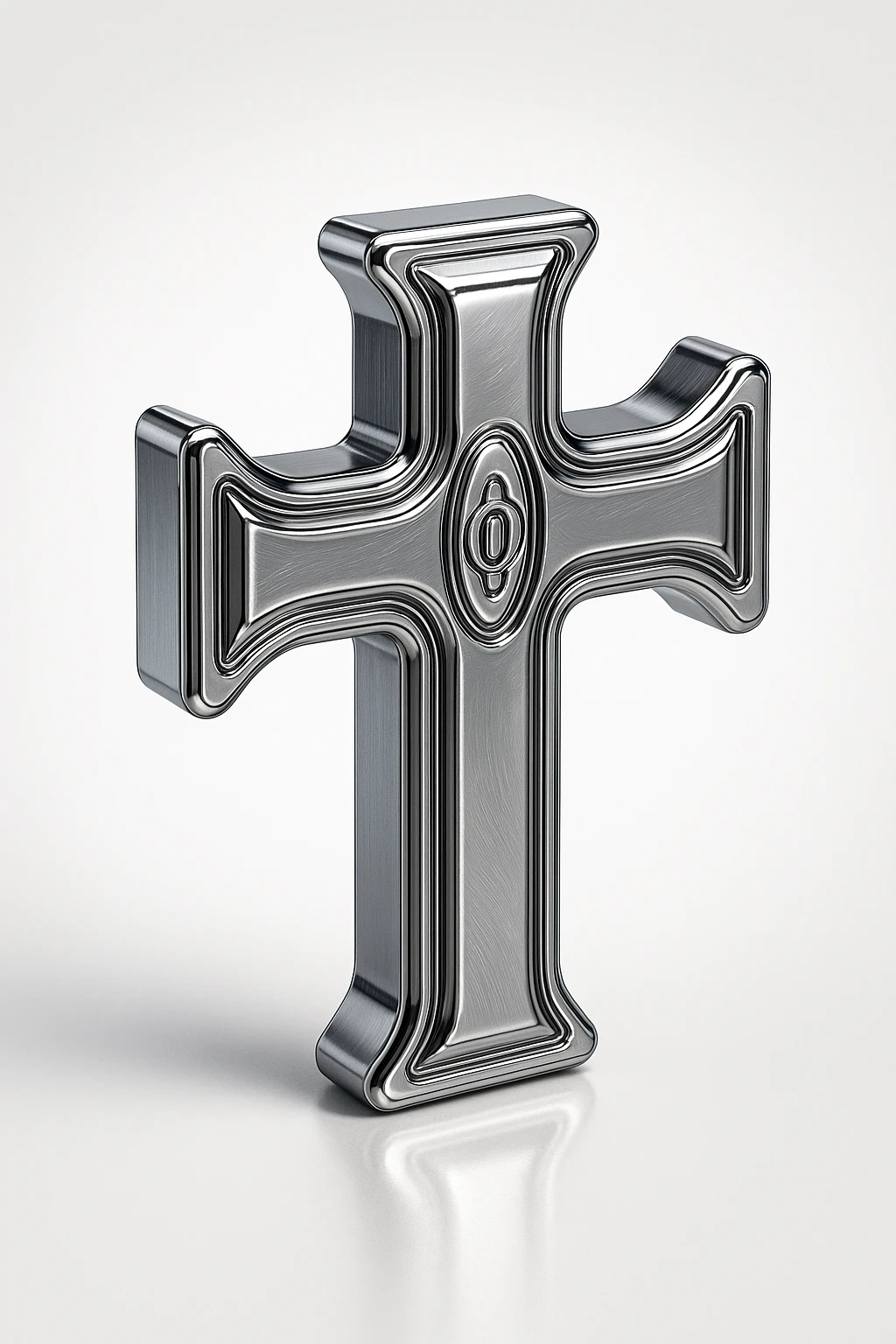 Y2K style cross, metallic, shiny, bold outlines, futuristic vibe emoji