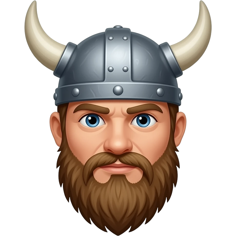 Viking with no horns emoji