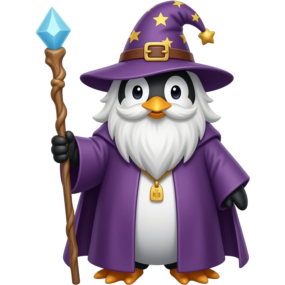 Penguin Wizard emoji