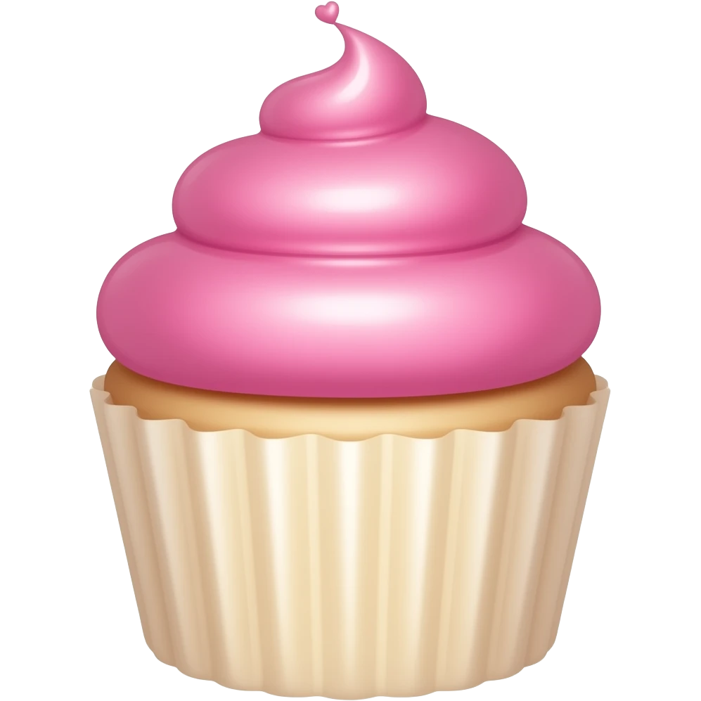 Cupcake with pink icing emoji