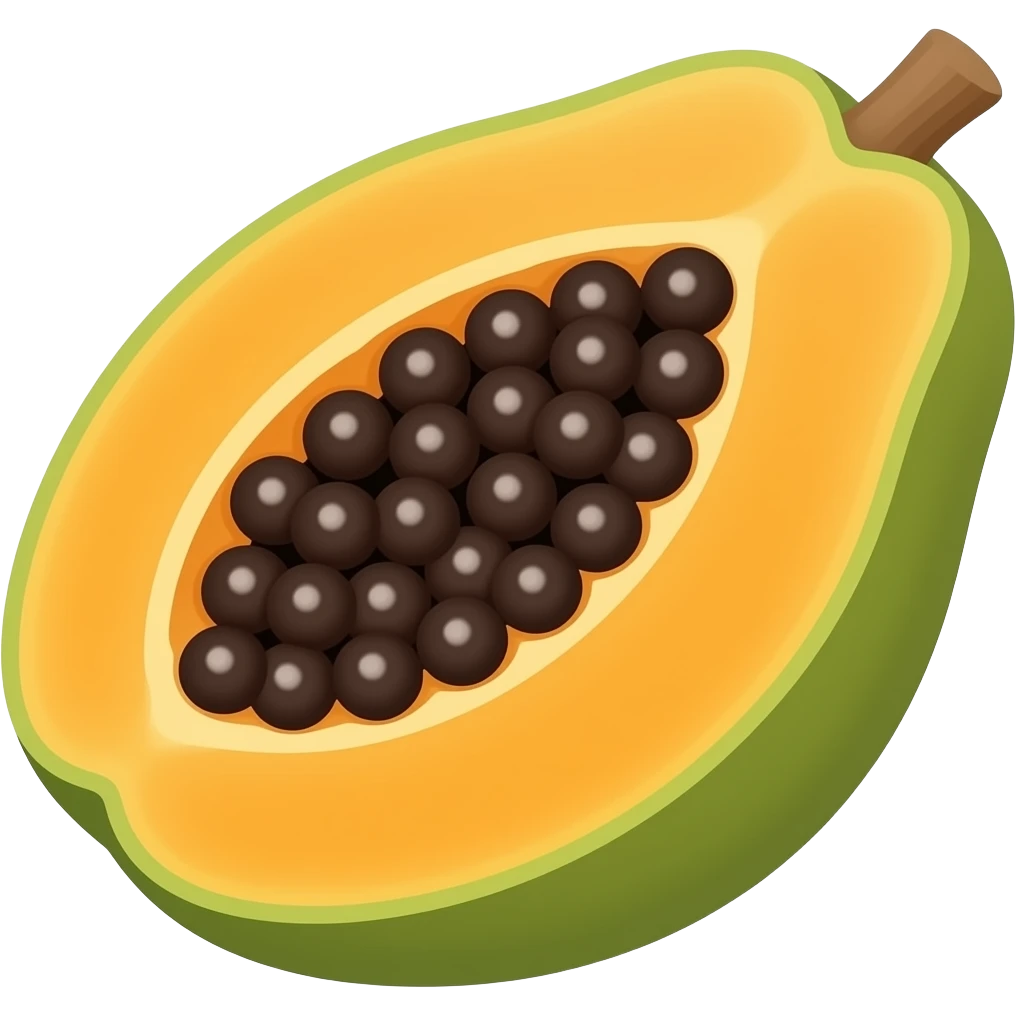 Kawaii papaya emoji