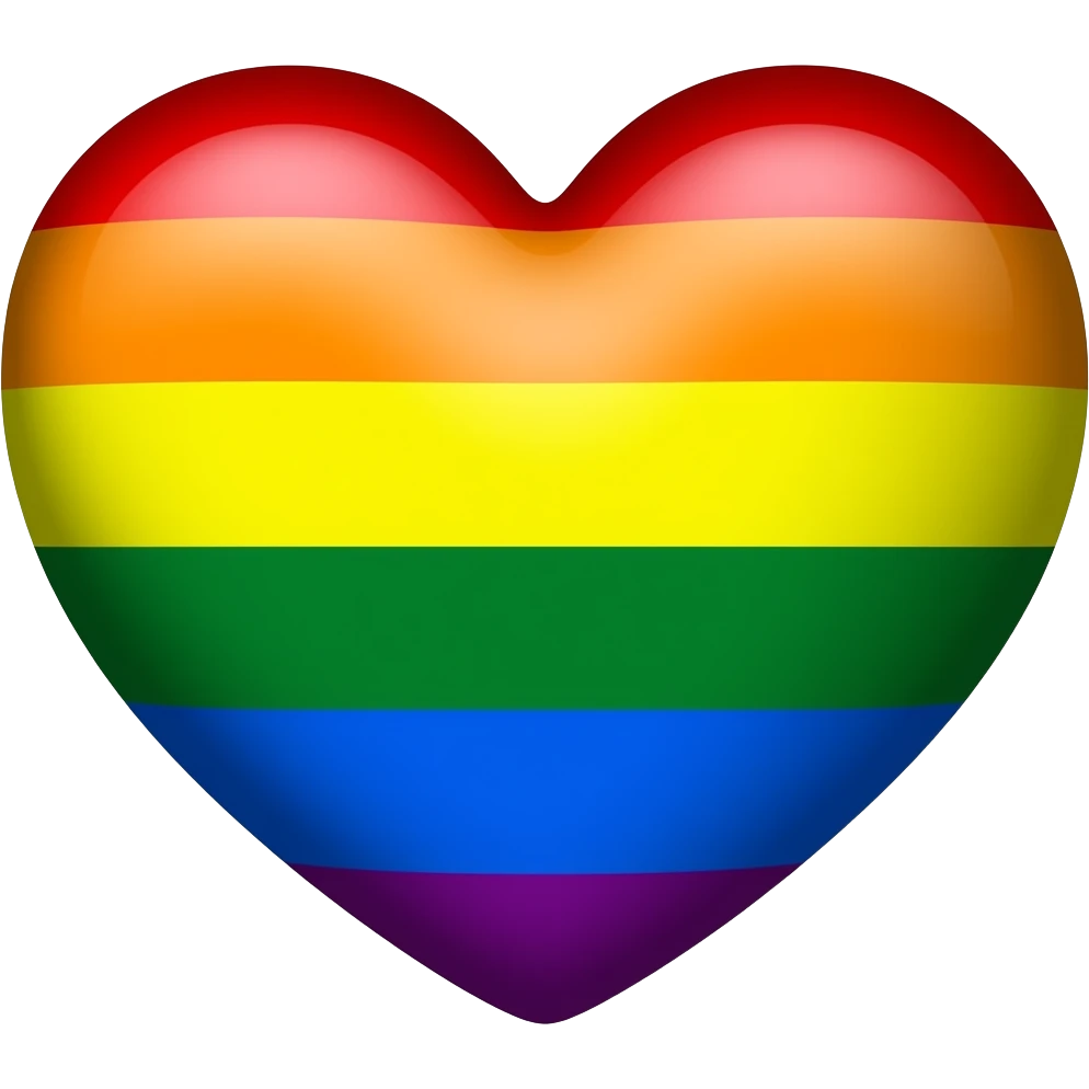 Gay flag heart emoji