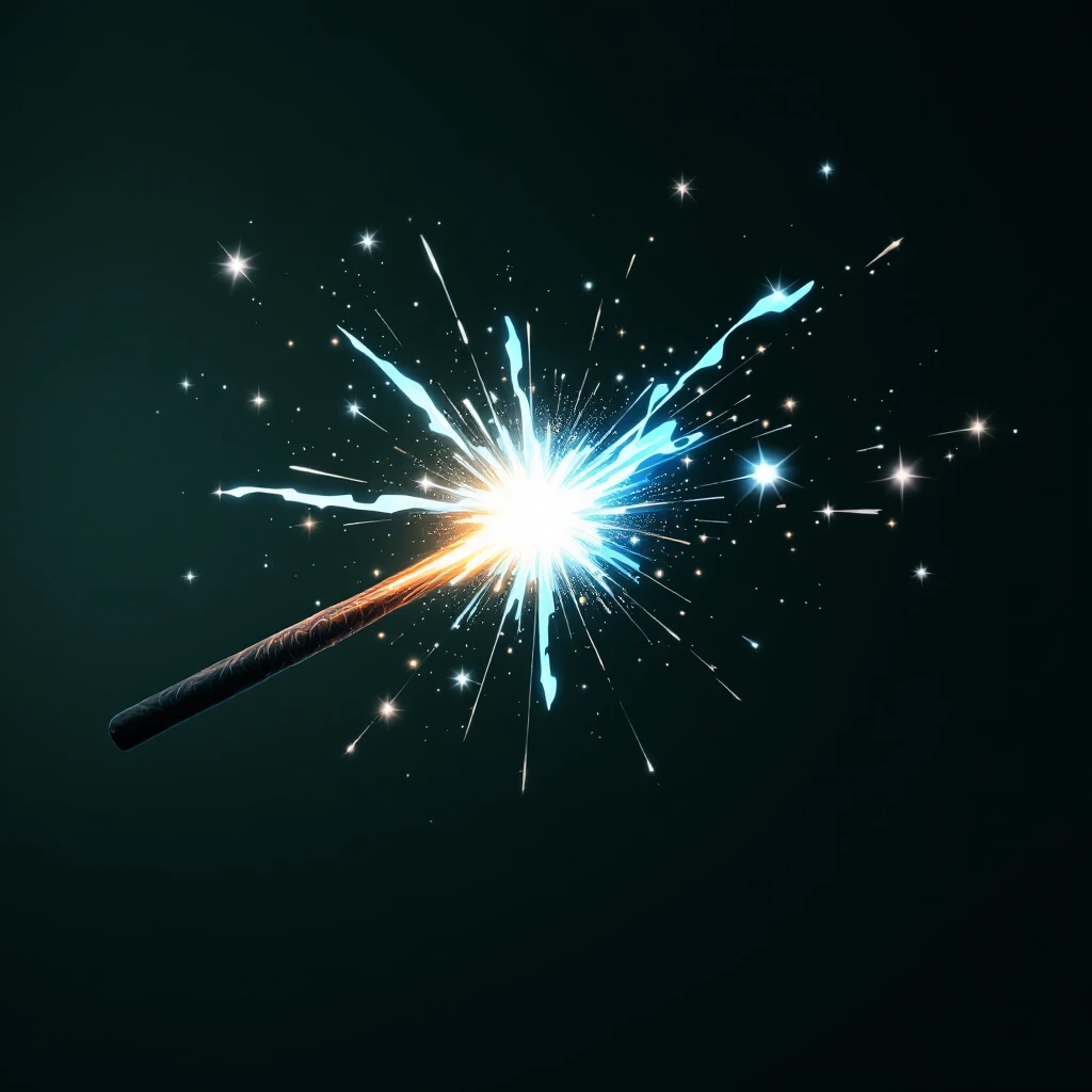 a little magic zap burst that would shoot from the end of a wand emoji