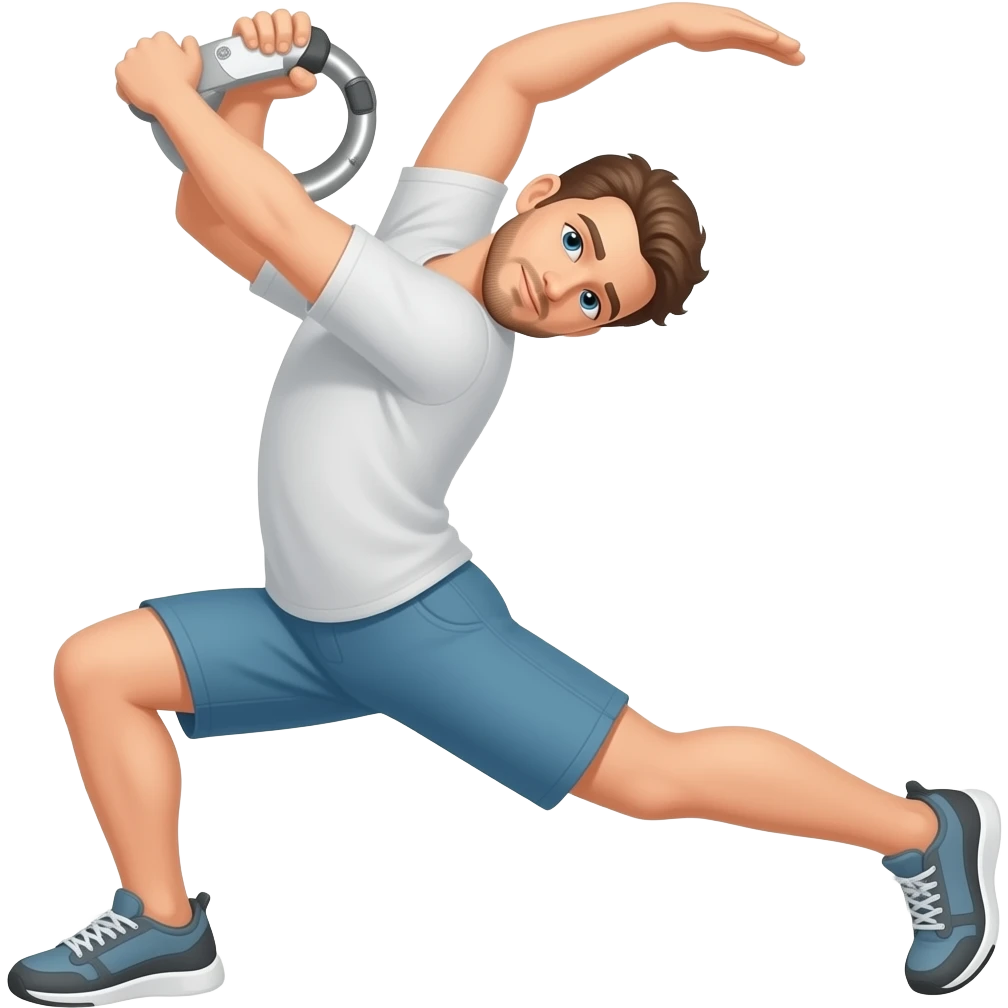 Man stretching emoji