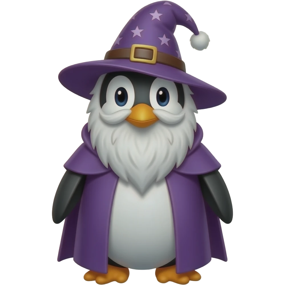Penguin Wizard emoji