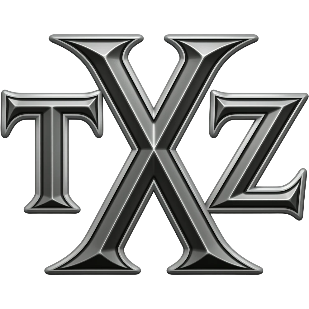 Create the letters TXNZ in a gothic font on a banner that screams badass!!!! emoji