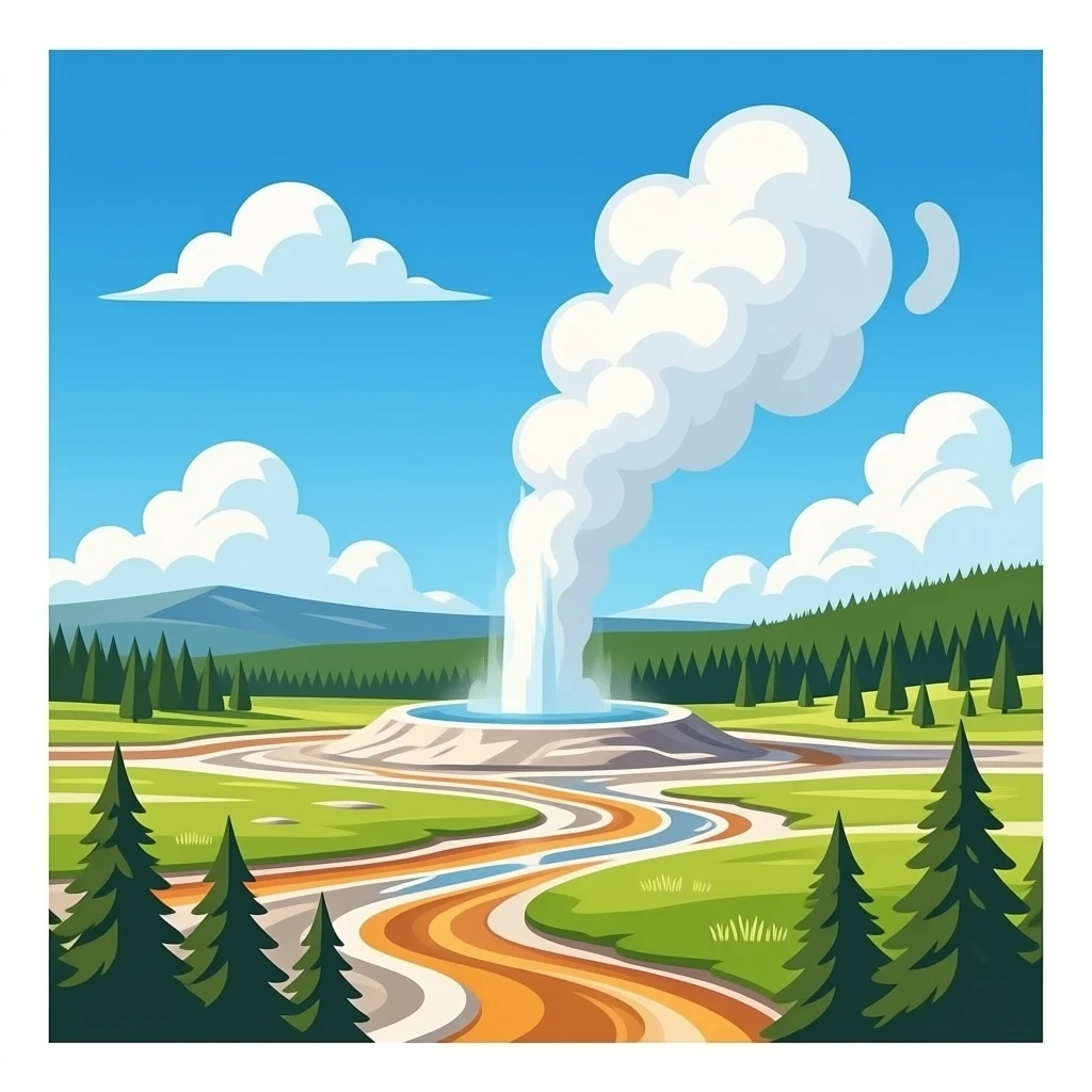 yellowstone national park geyser emoji