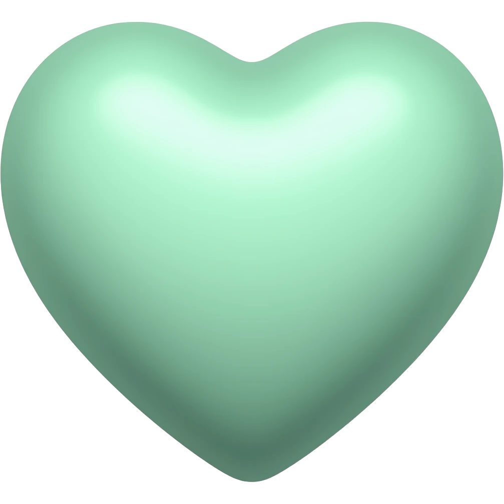 reslly small light mint green heart emoji