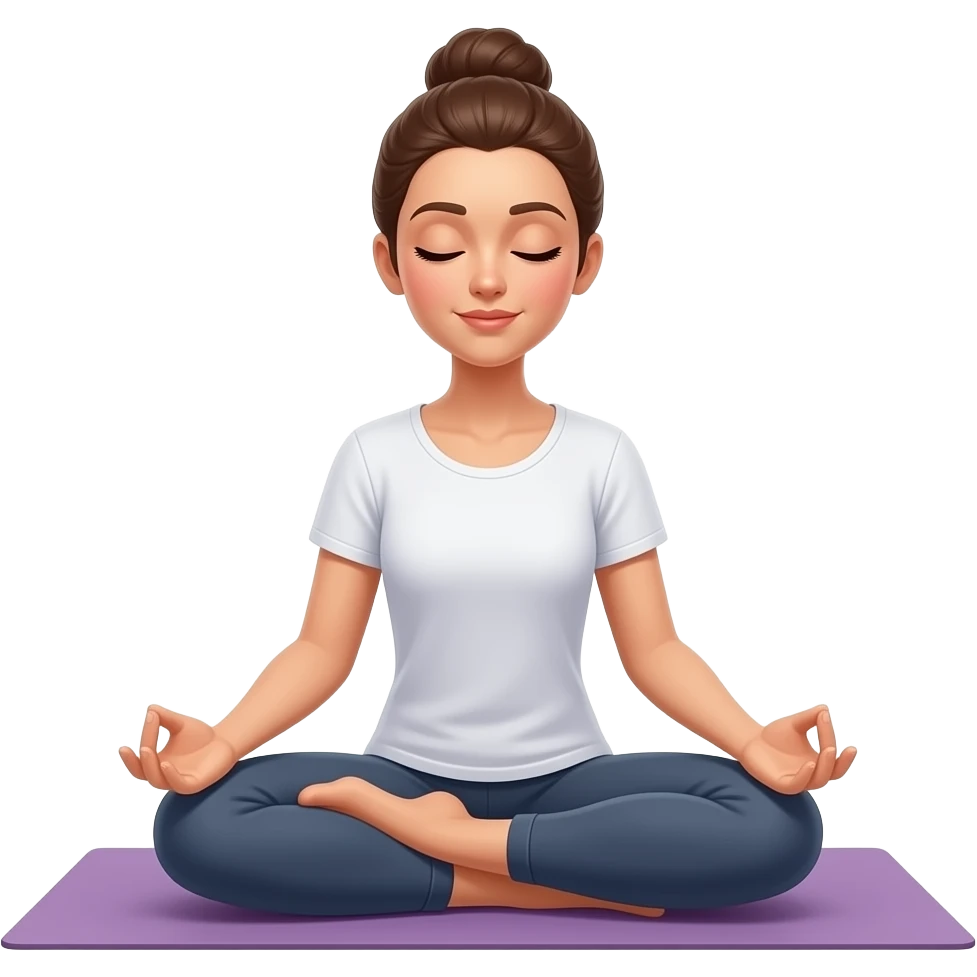 woman practicing pranayama emoji