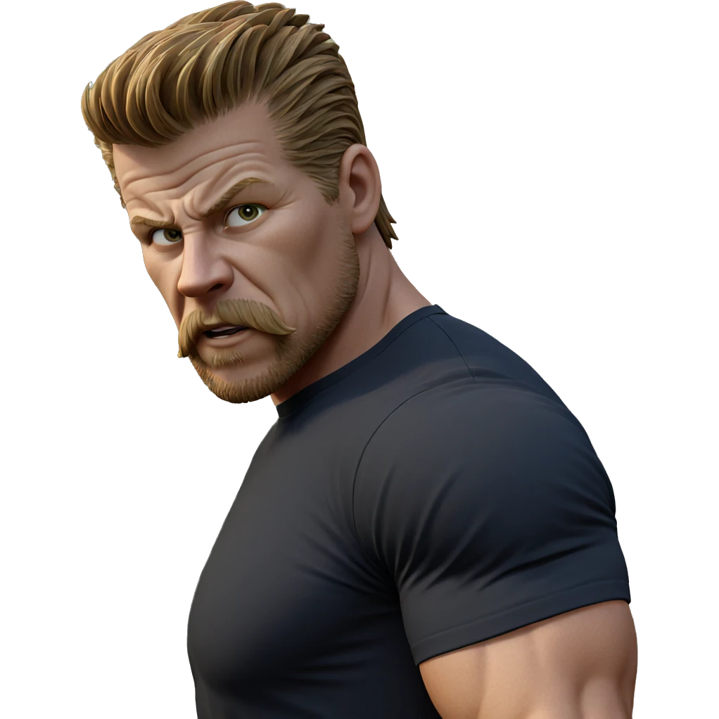 muscular male outdoors in shirt emoji