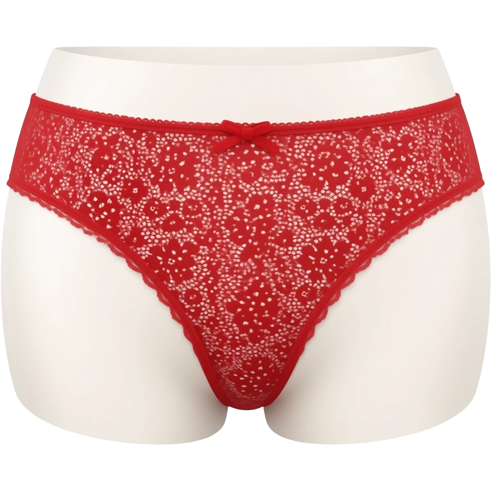 Red lace women’s thong panties emoji