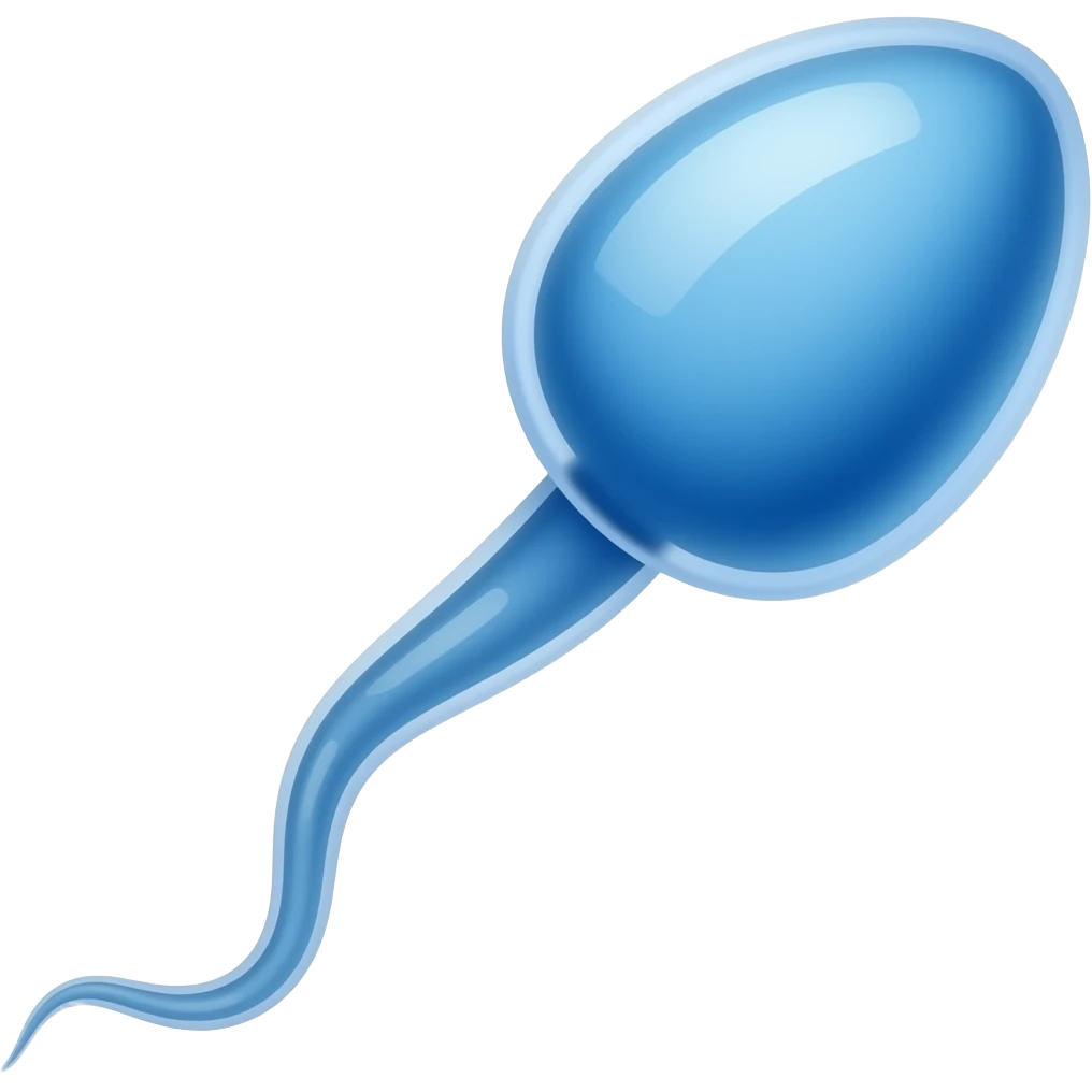Sperm blue emoji