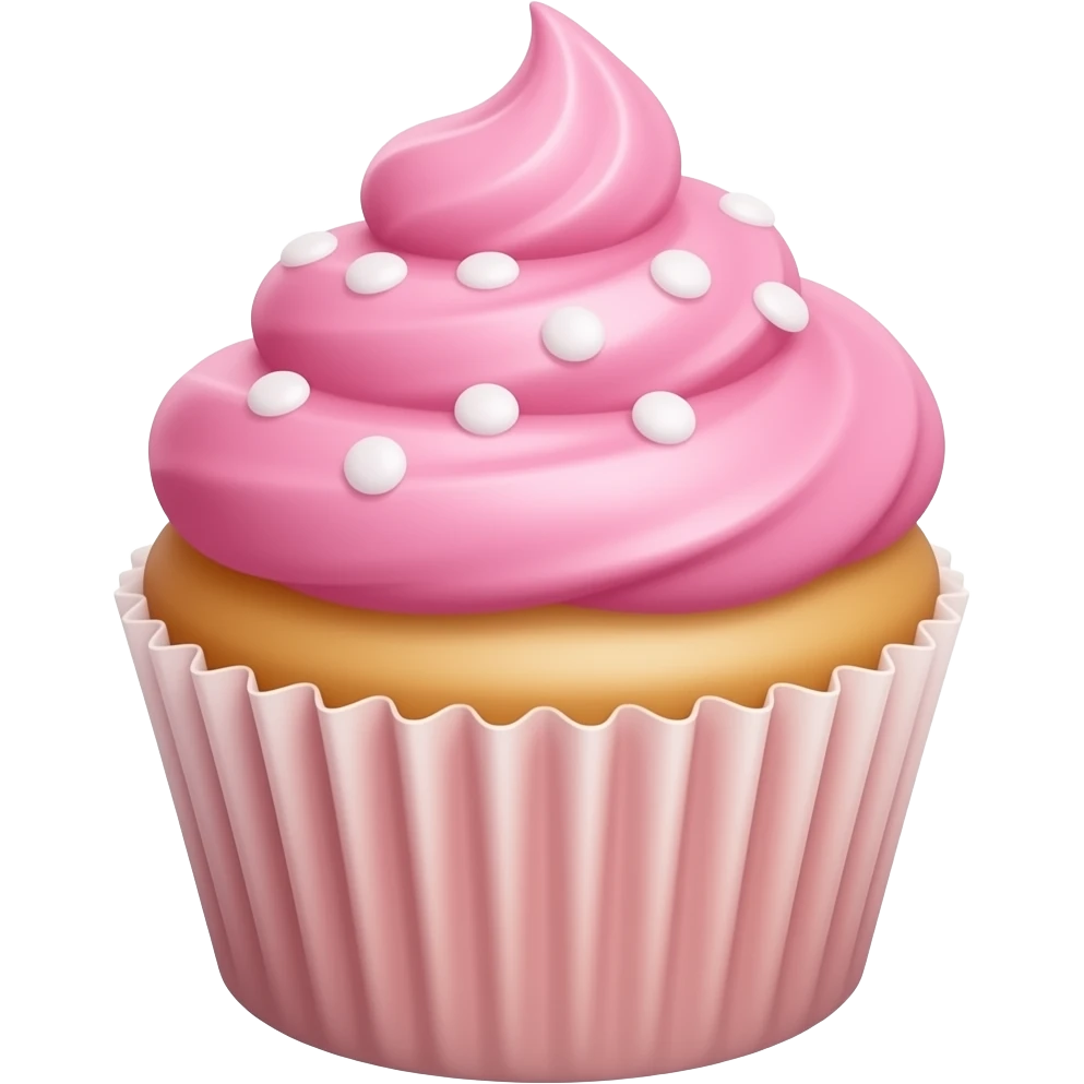 Cupcake with pink icing emoji