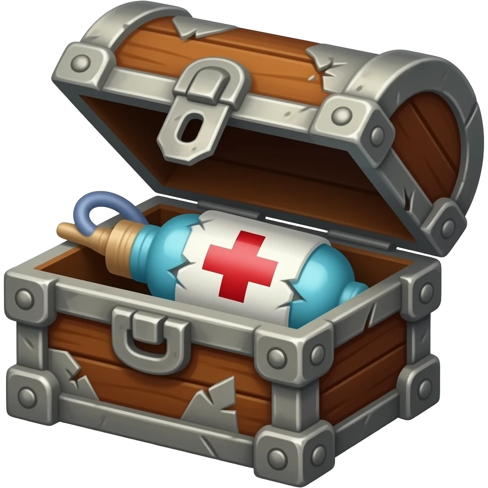 warhammer small chest with damaged medical implant inside emoji