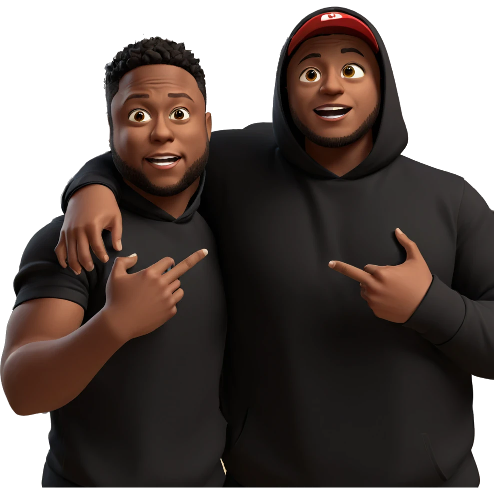 boys in hoodies indoors emoji