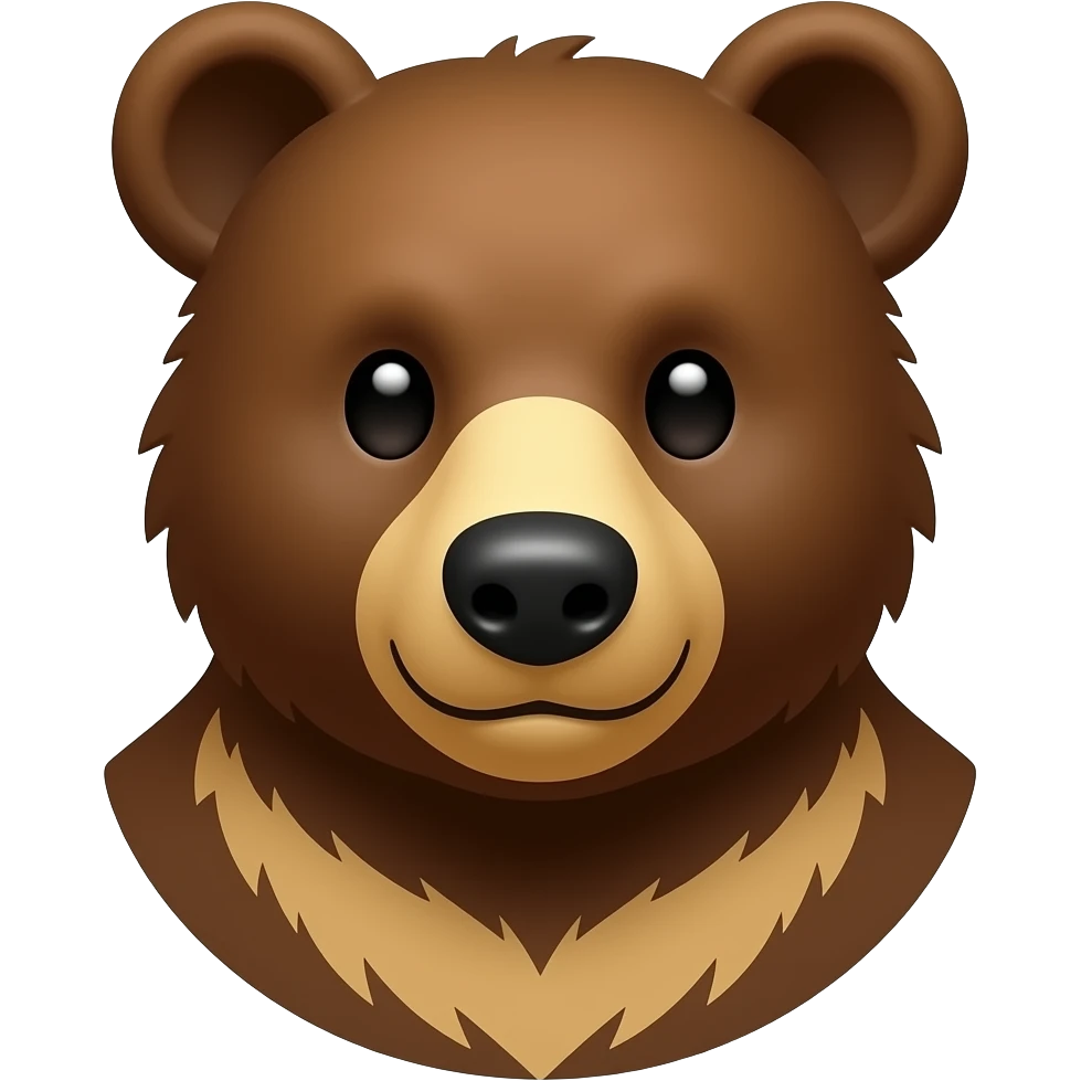 sun bear head and shoulders emoji