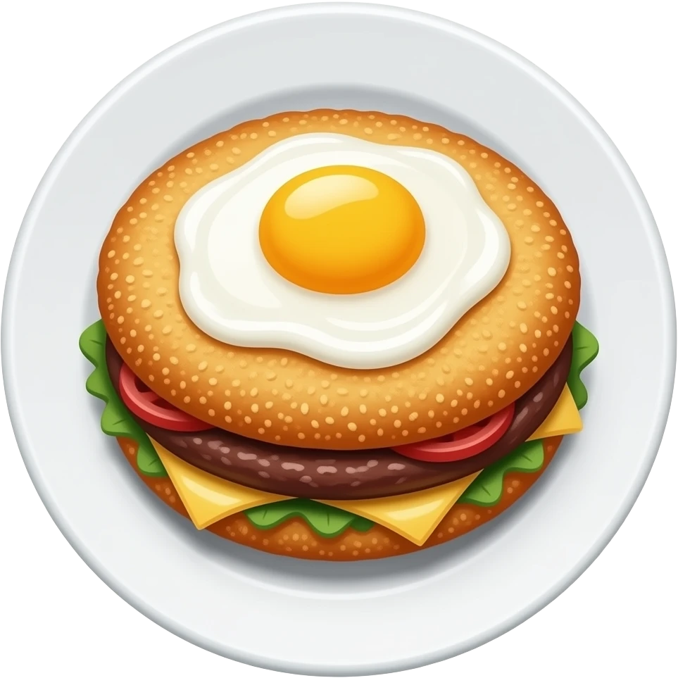argentine milanese with fried egg emoji