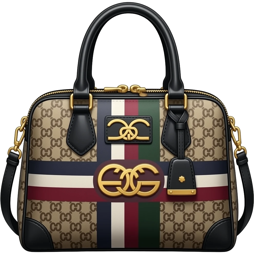 Ultra realistic dolce and Gabbana bag in a bright mixed with dark matte highly detailed comic book illustration style and vibe emoji