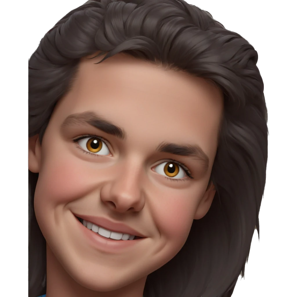 smiling girl portrait looking at viewer emoji