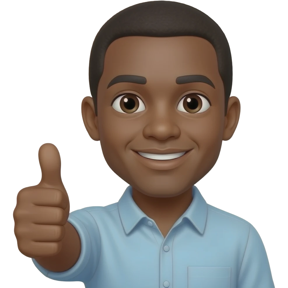 African american thumbs up emoji