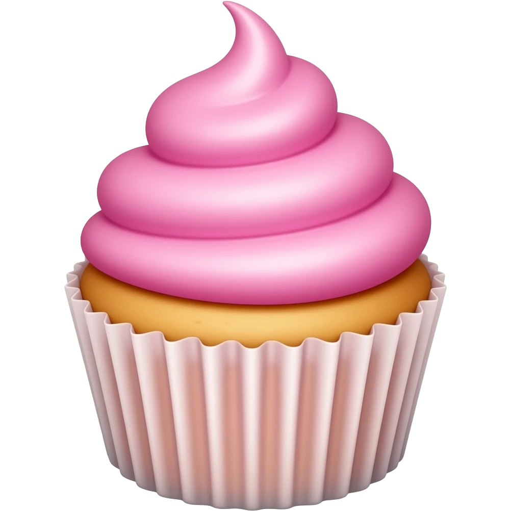 Cupcake with pink icing emoji