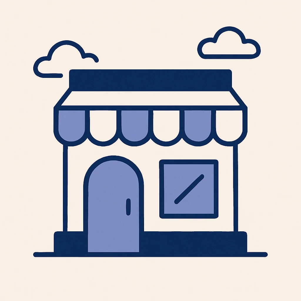 store icon, modern flat style, simple and recognizable emoji