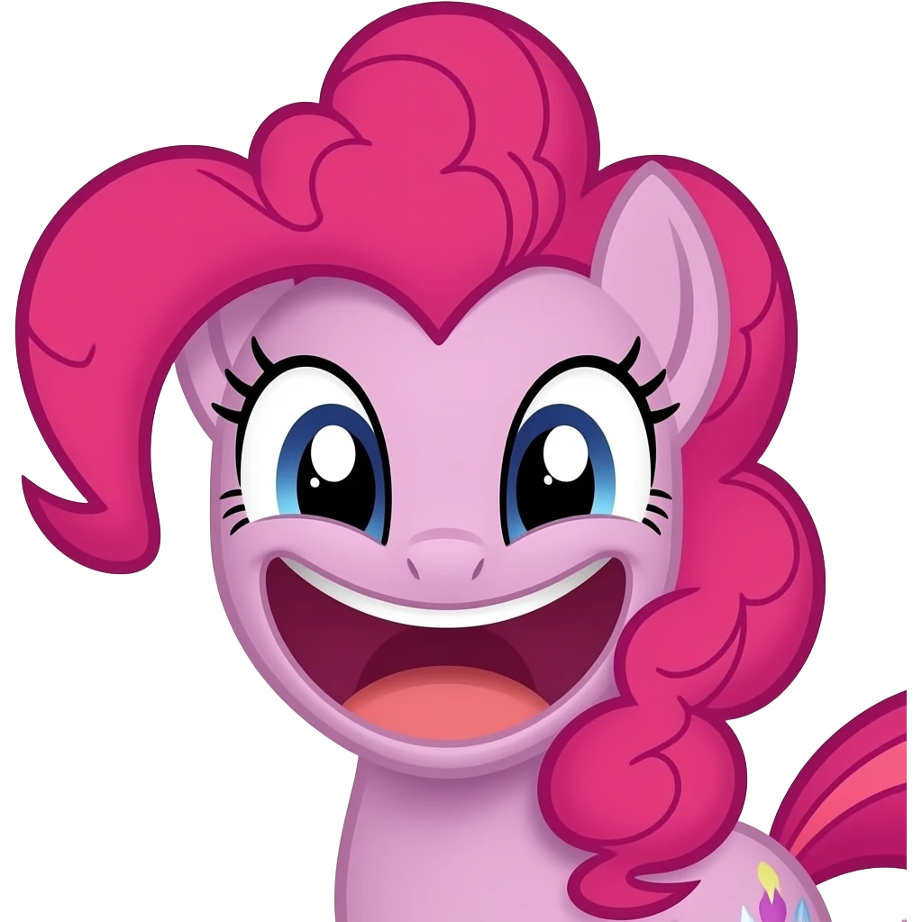 Pinkie pay riendose como una loca emoji