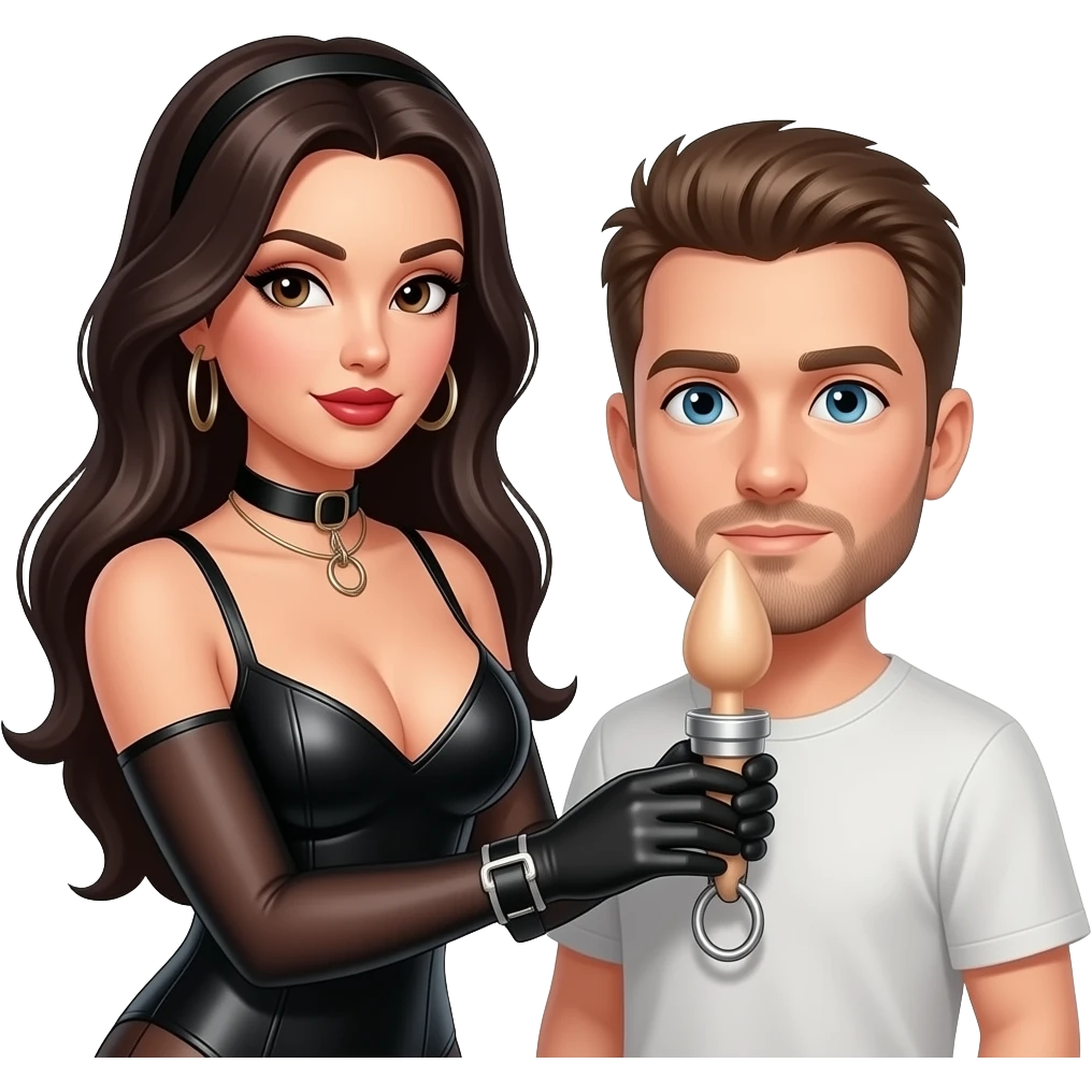 Femdom's pegging a male emoji