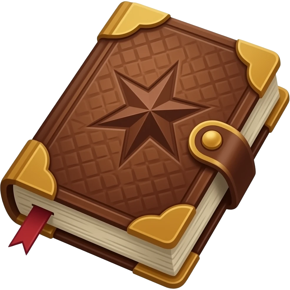 spellbook with a four point star on cover emoji