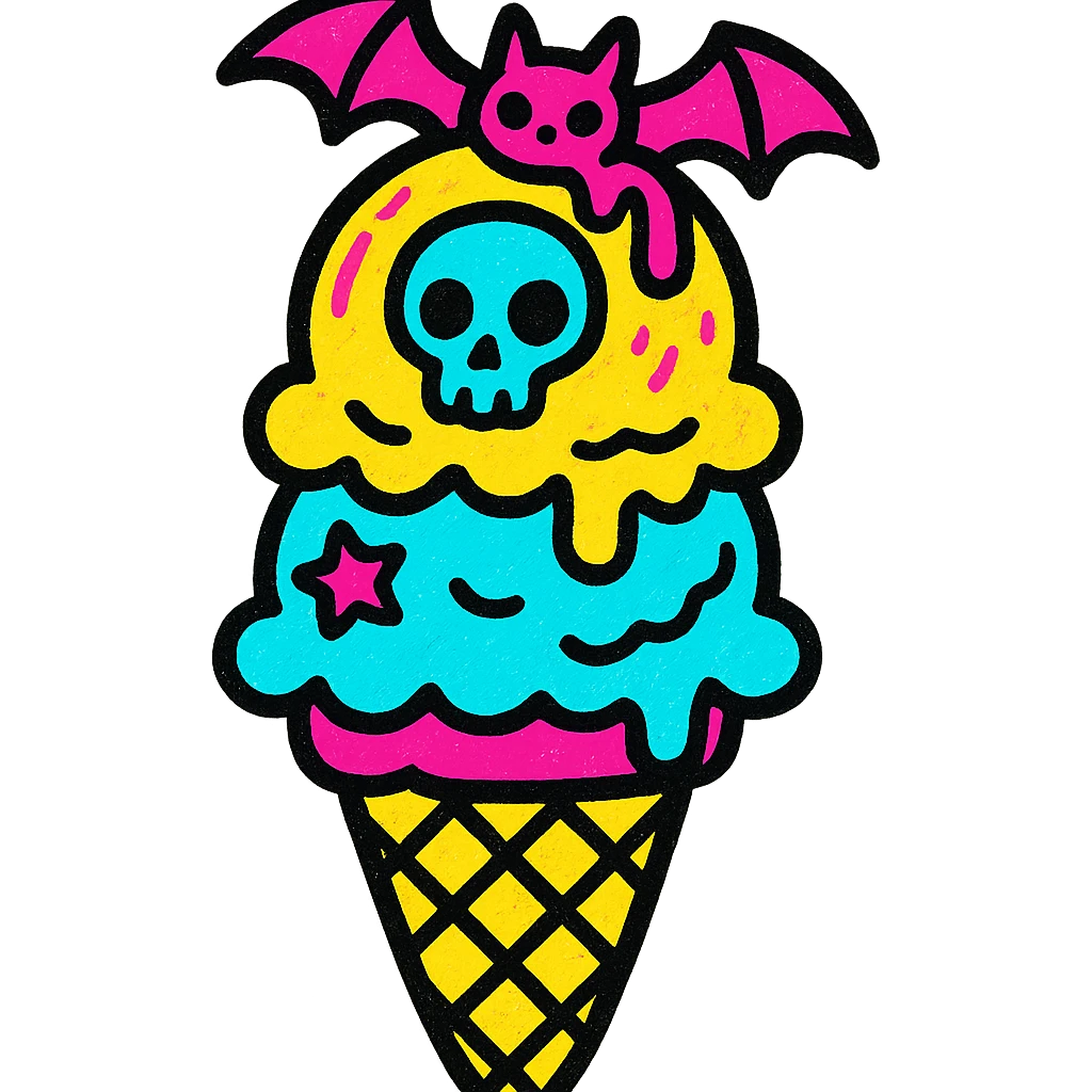 gothic ice cream emoji