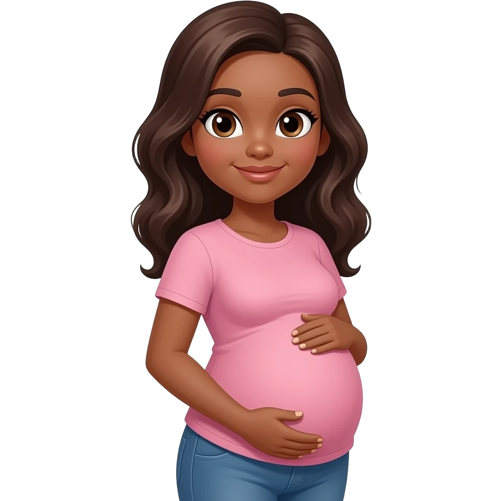 Pregnant woman brown emoji
