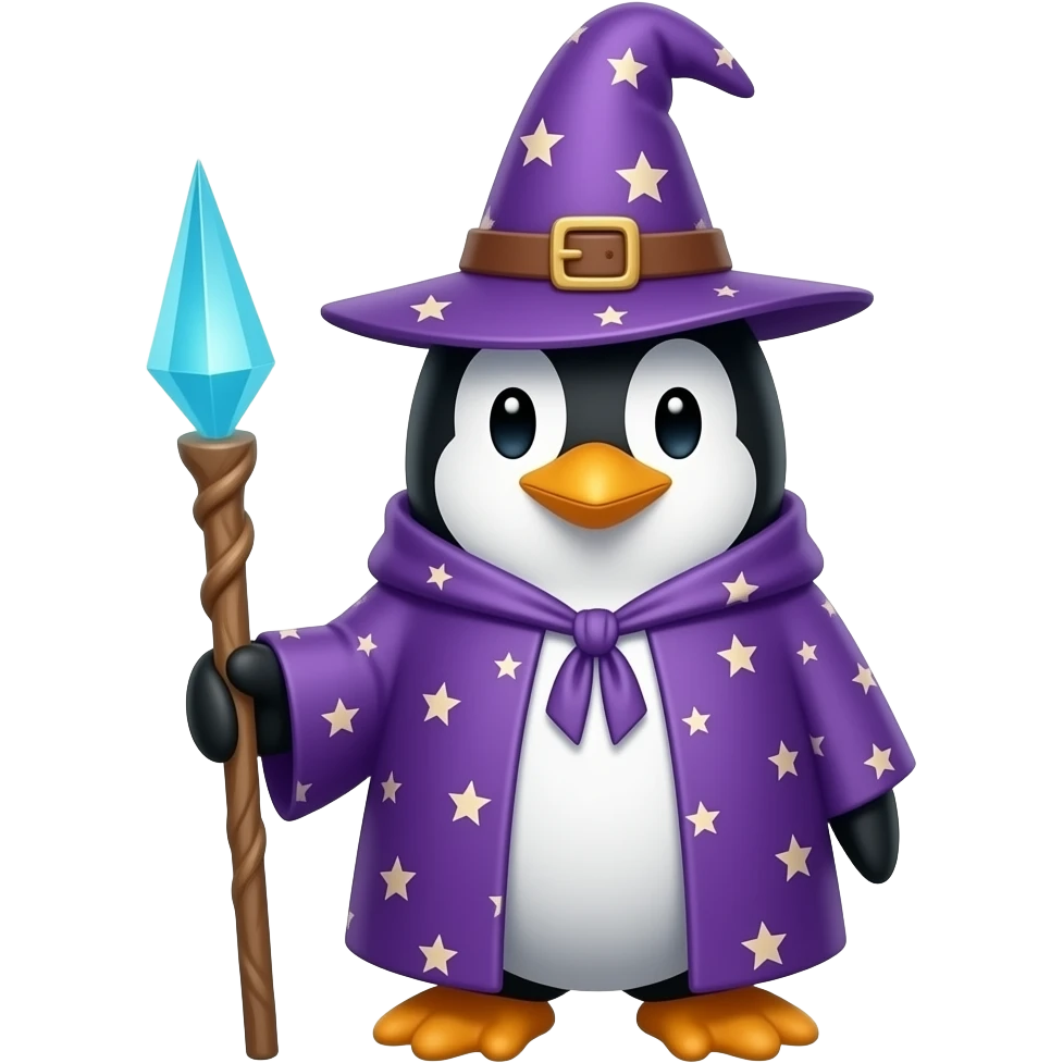 Penguin Wizard emoji