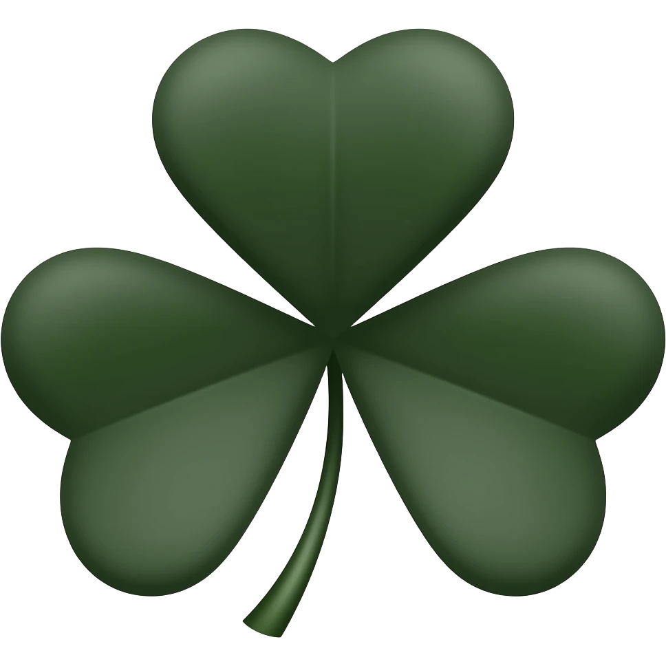 Create an 5 leaf black clover emoji