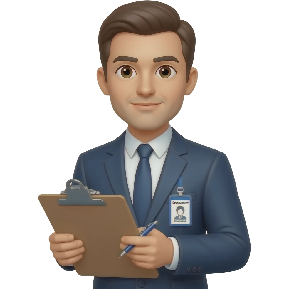 deskripsikan emoji pejabat pengadaan, bisa buatkan versi gabungan cewek atau cowok emoji