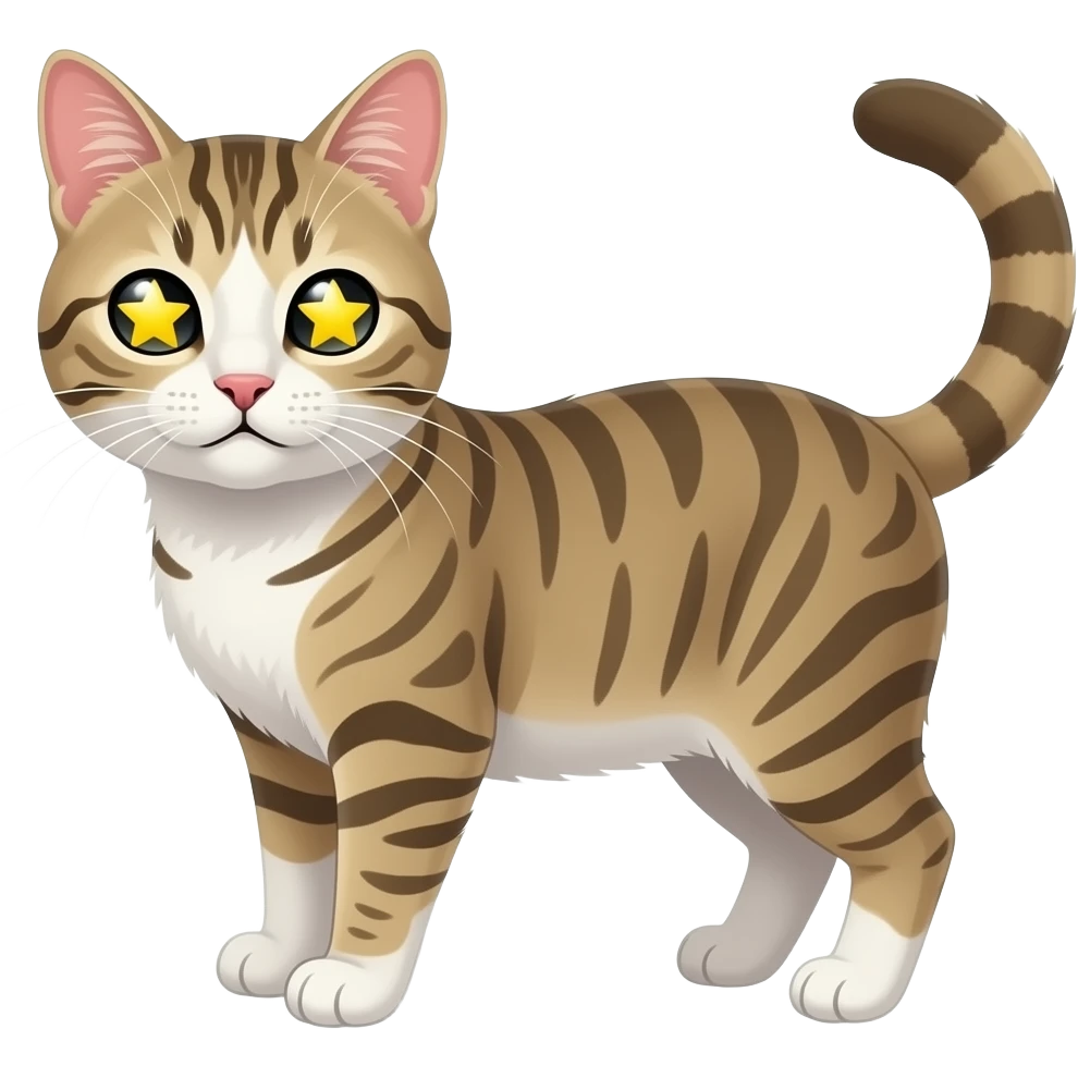 Gato ojos de estrella emoji