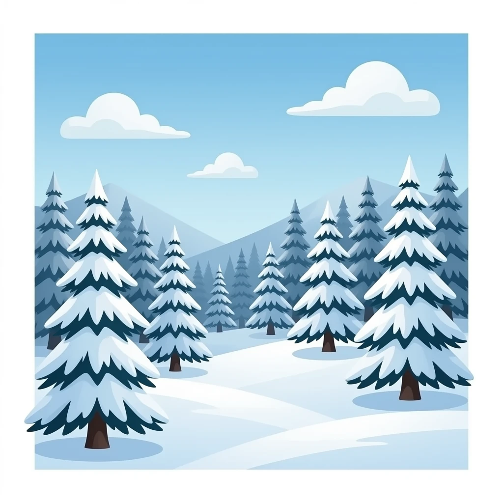 snow forest emoji