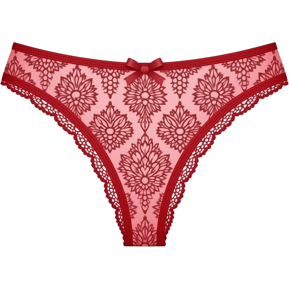 Red lace women’s panties thong emoji emoji