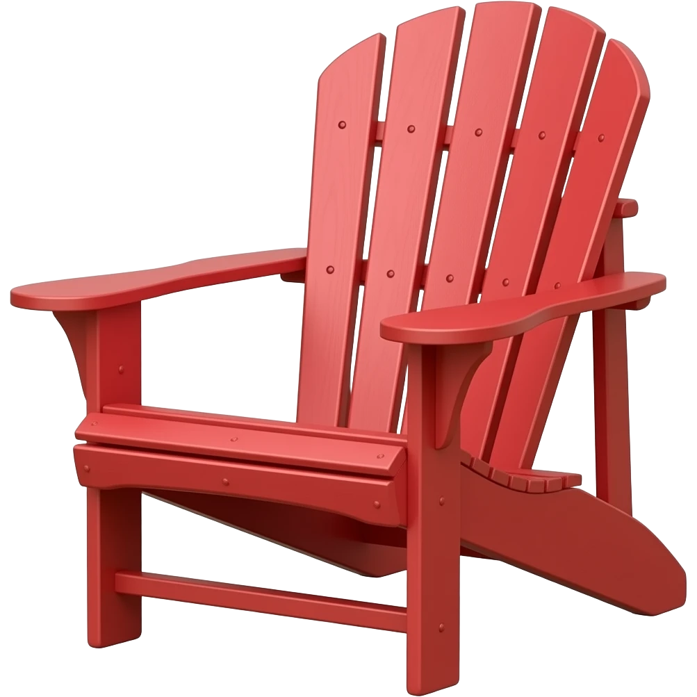 red adirondack chair emoji