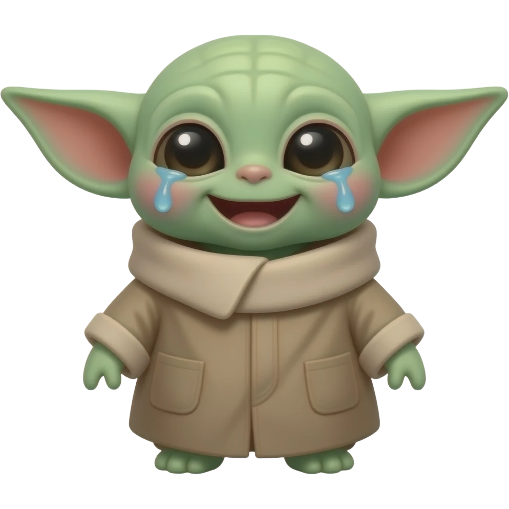 baby yoda laughing with tears emoji