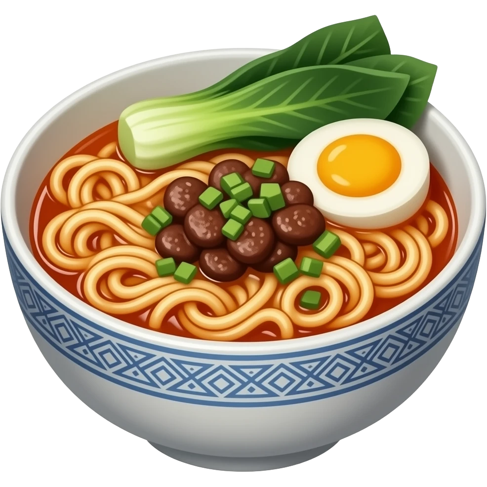 Buldak ramen in a bowl emoji
