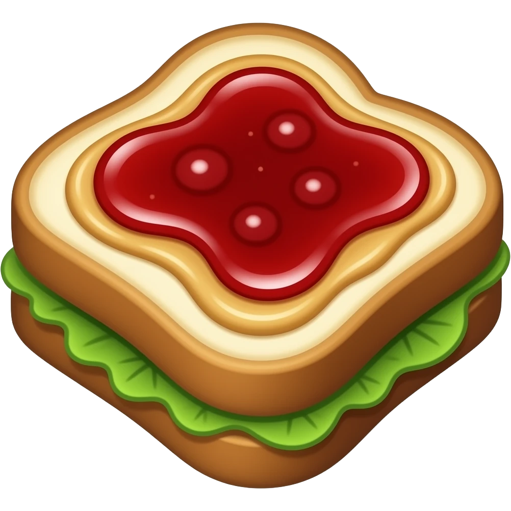 Peanut butter jelly sandwich emoji