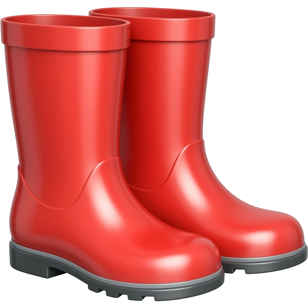 pair of red rain boots gree emoji