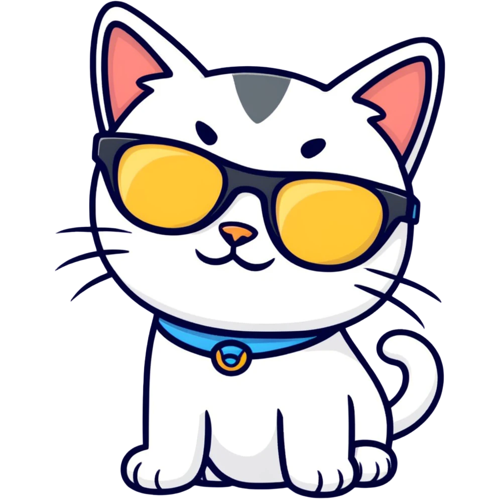 Cat with sunglasses emoji